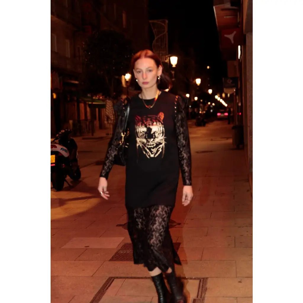 Robe Pop Felino Gold pour femme - La boutique de Nannye