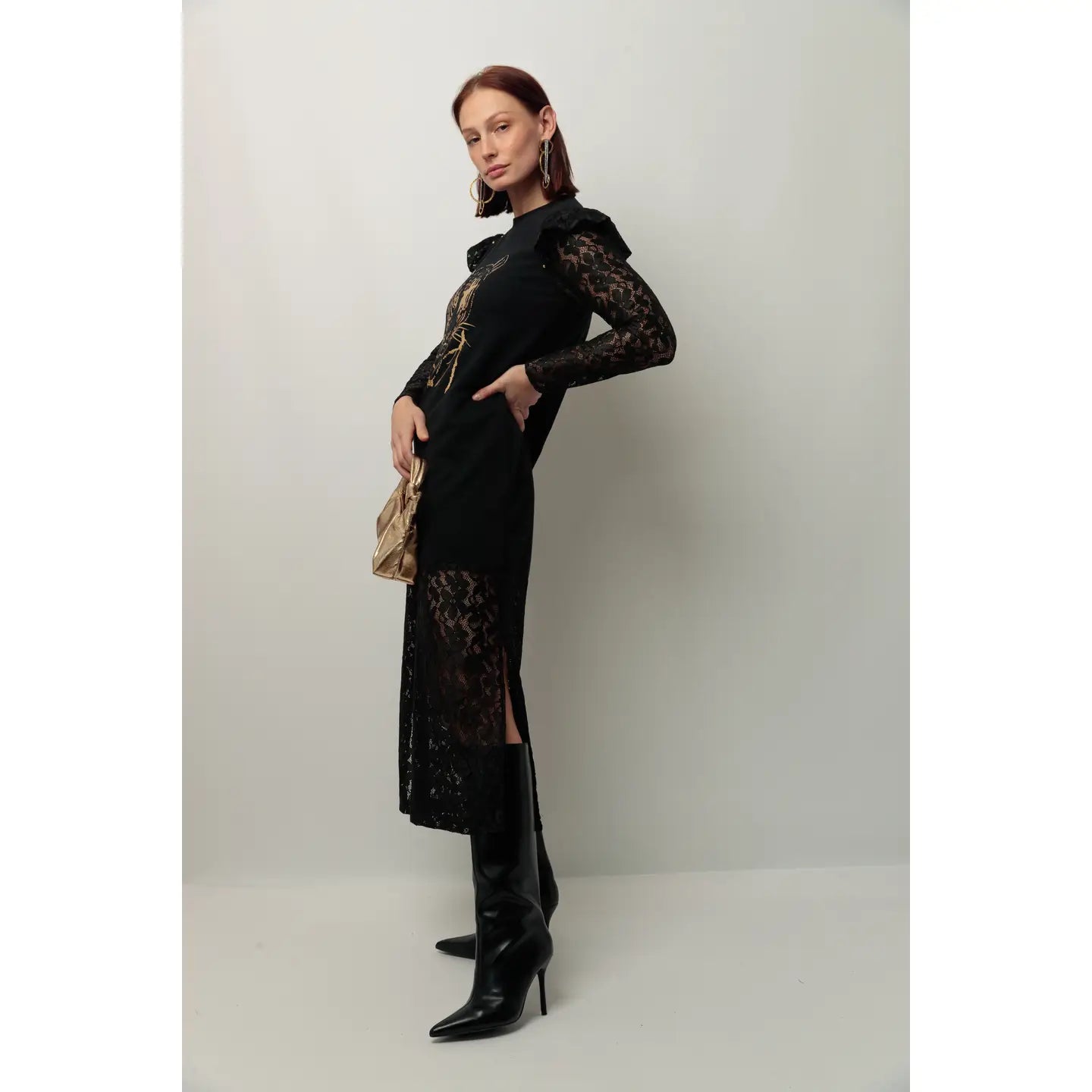 Robe Pop Felino Gold pour femme - La boutique de Nannye