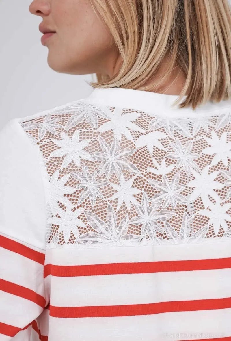 Robe rayée rouge Natacha - La boutique de Nannye