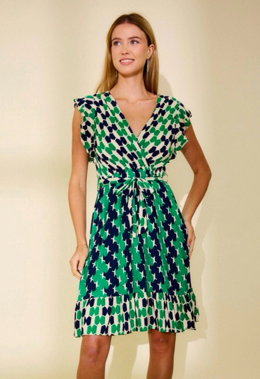 Robe sans manches imprimée graphique Lilou - La boutique de Nannye