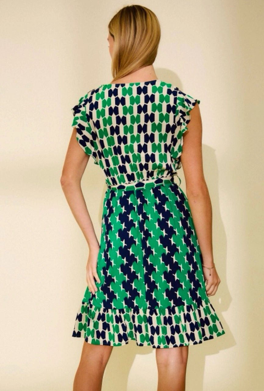 Robe sans manches imprimée graphique Lilou - La boutique de Nannye