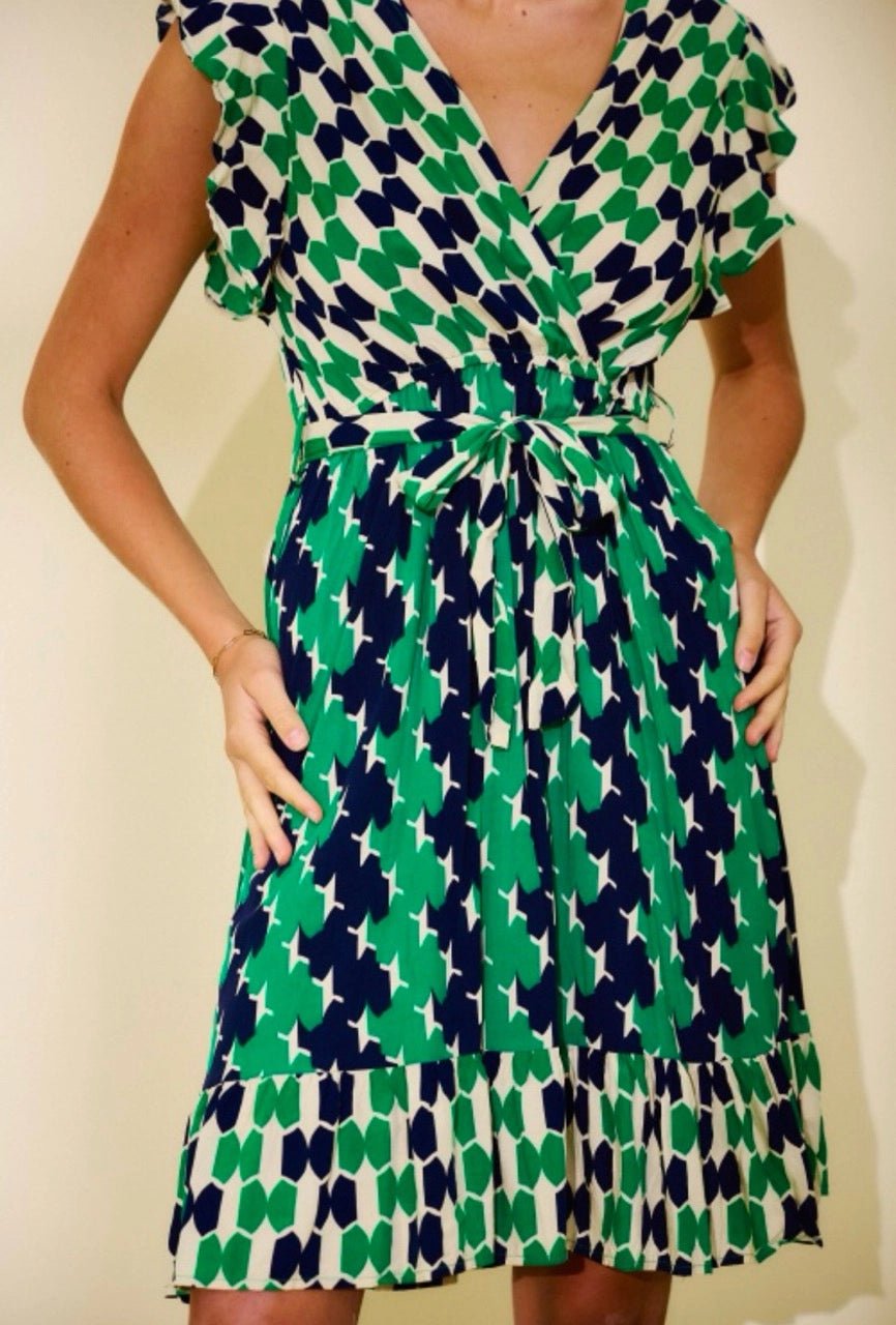 Robe sans manches imprimée graphique Lilou - La boutique de Nannye