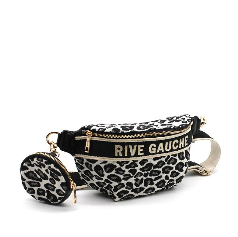 Sac banane pochette motif léopard RIVE GAUCHE - La boutique de Nannye