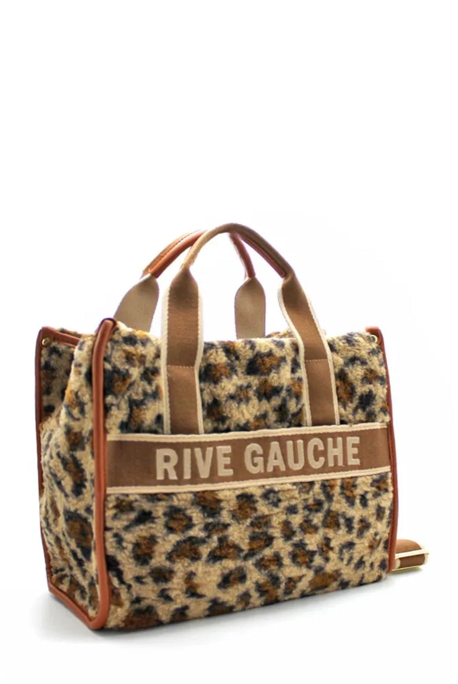 Sac Rive Gauche Effet Moumoute Imprimé Léopard - Élégance et Style Urbain - La boutique de Nannye