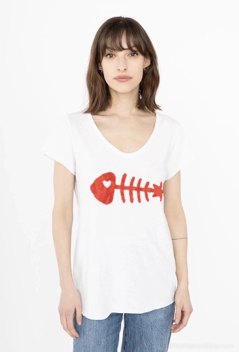 Tee - shirt manches courtes fish plusieurs coloris - La boutique de Nannye