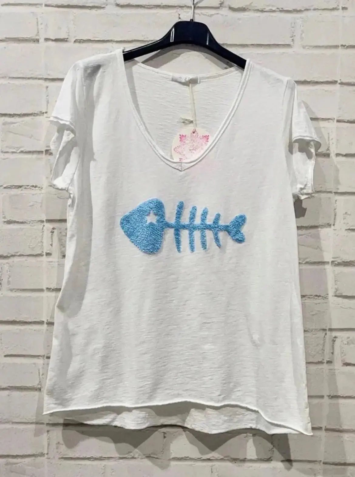 Tee - shirt manches courtes fish plusieurs coloris - La boutique de Nannye