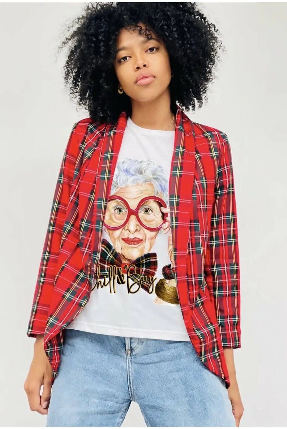 Veste blazer écossais Grandma - La boutique de Nannye