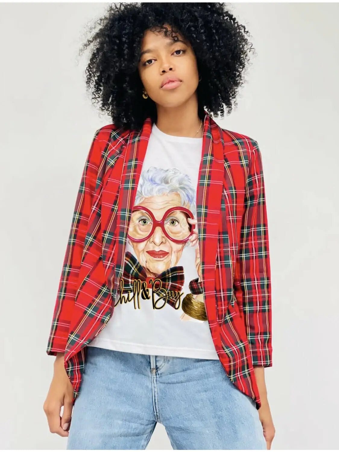 Veste blazer écossais Grandma - La boutique de Nannye