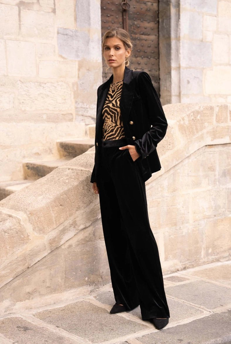 Veste Blazer en Velours - Élégance et Confort - La boutique de Nannye
