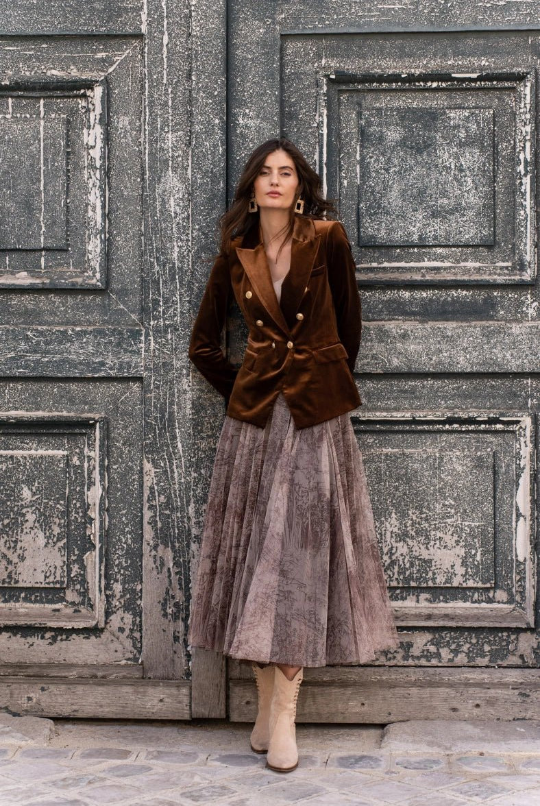 Veste Blazer en Velours - Élégance et Confort - La boutique de Nannye