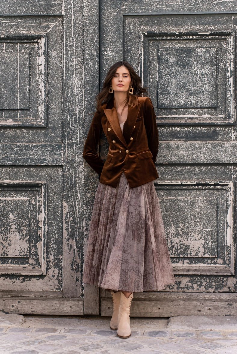 Veste Blazer en Velours - Élégance et Confort - La boutique de Nannye