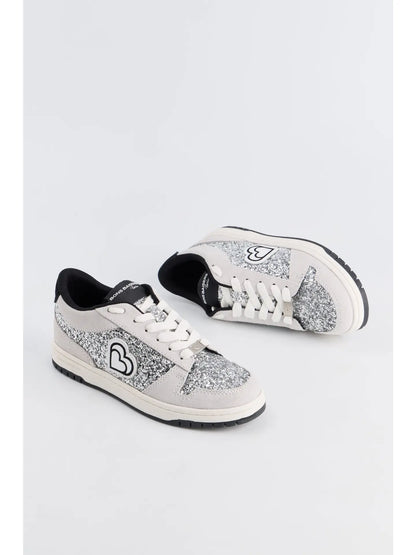 Baskets Serena gris glitter