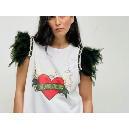 T-shirt Plumes Cœur Ailes – Une touche de caractère et d’élégance