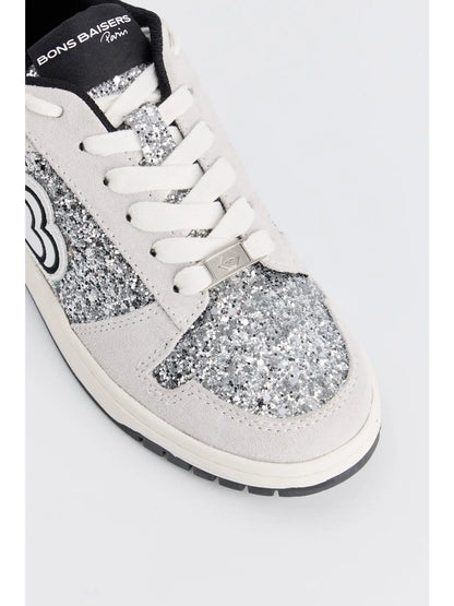 Baskets Serena gris glitter