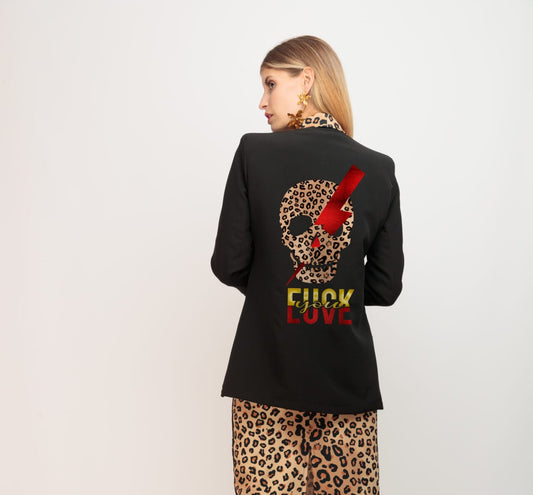 Blazer Smoking Leopard Skull – L’audace au service de l’élégance