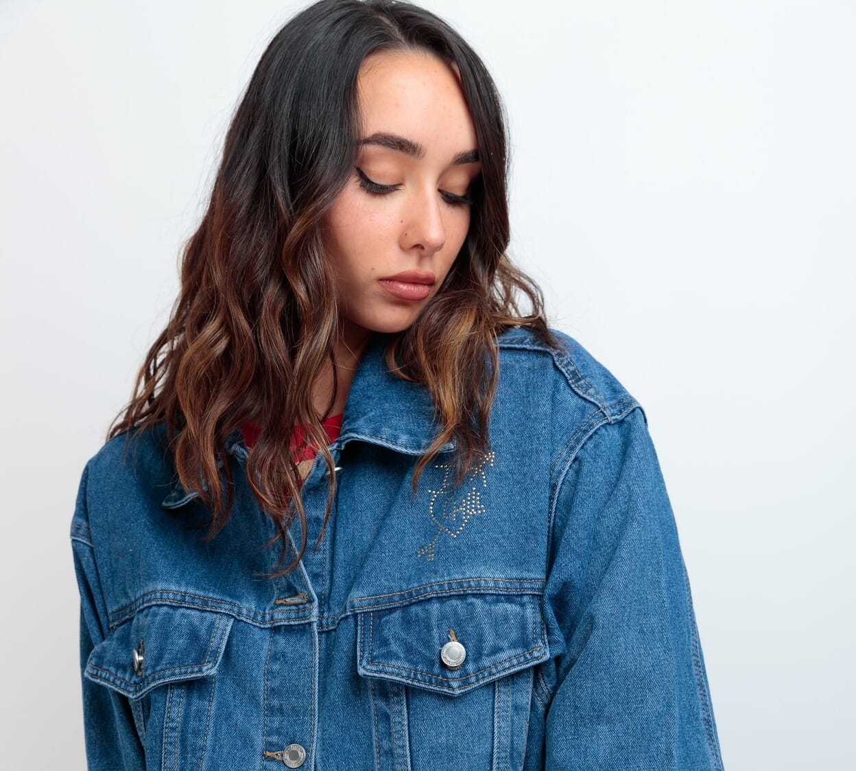 Veste Oversize Love – Élégance et confort en denim bleu