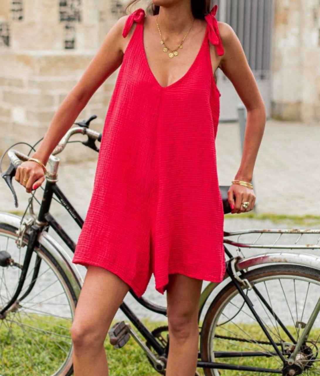 Combishort en gaze de coton Nino 