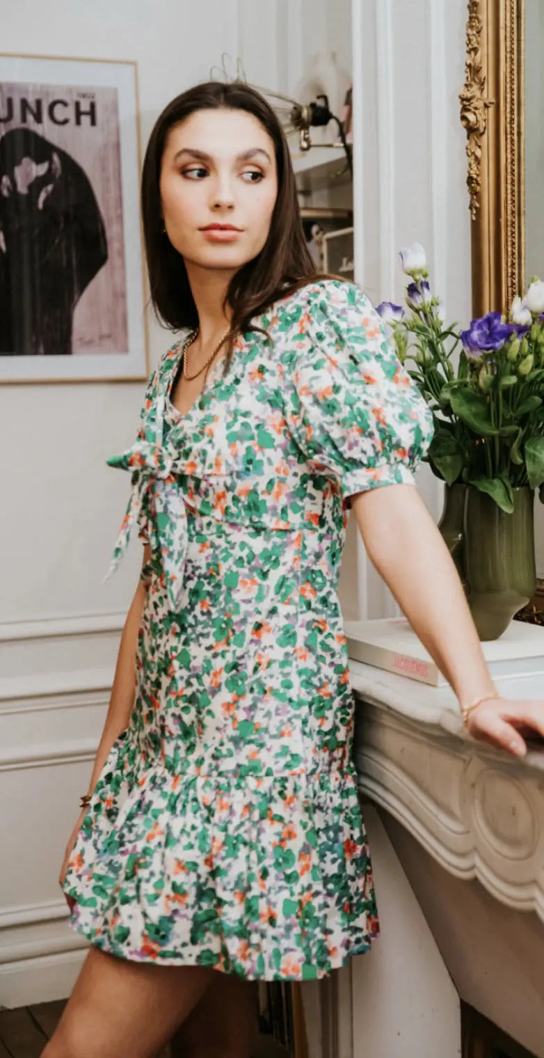 Robe courte fleurie Jennifer 