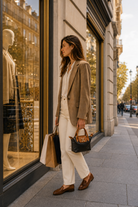Sac a main en cuir bicolore avec bandouliere amovible femme
