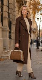 Sac bowling camel effet cuir avec finitions moumoute femme