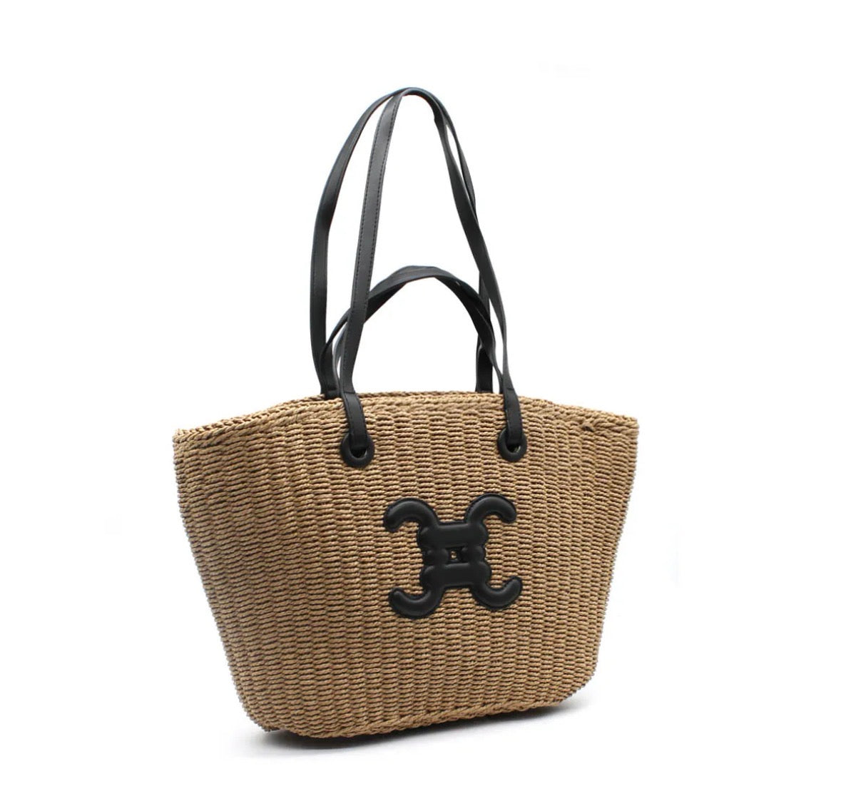 Sac cabas paille naturel femme grand format