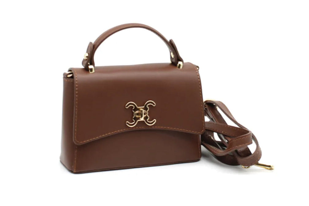 Sac midi en cuir double C CAMEL