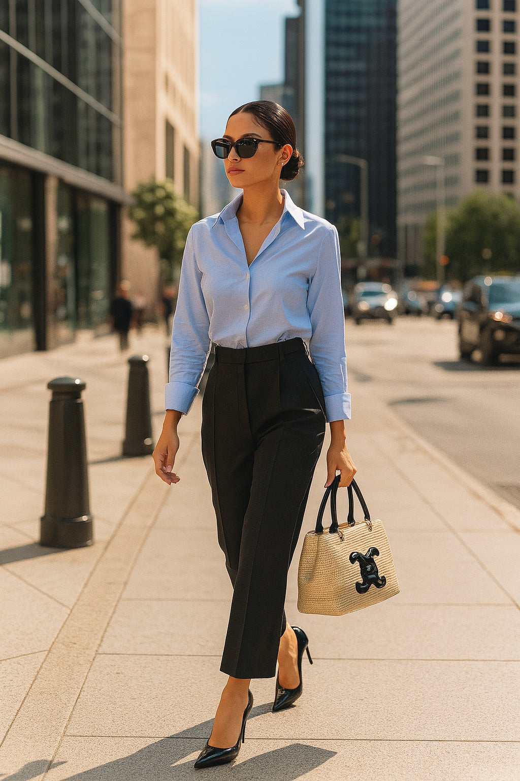 Sac porte main effet raphia – Élégance naturelle et discrète
