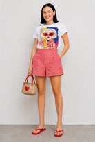 Short femme vichy