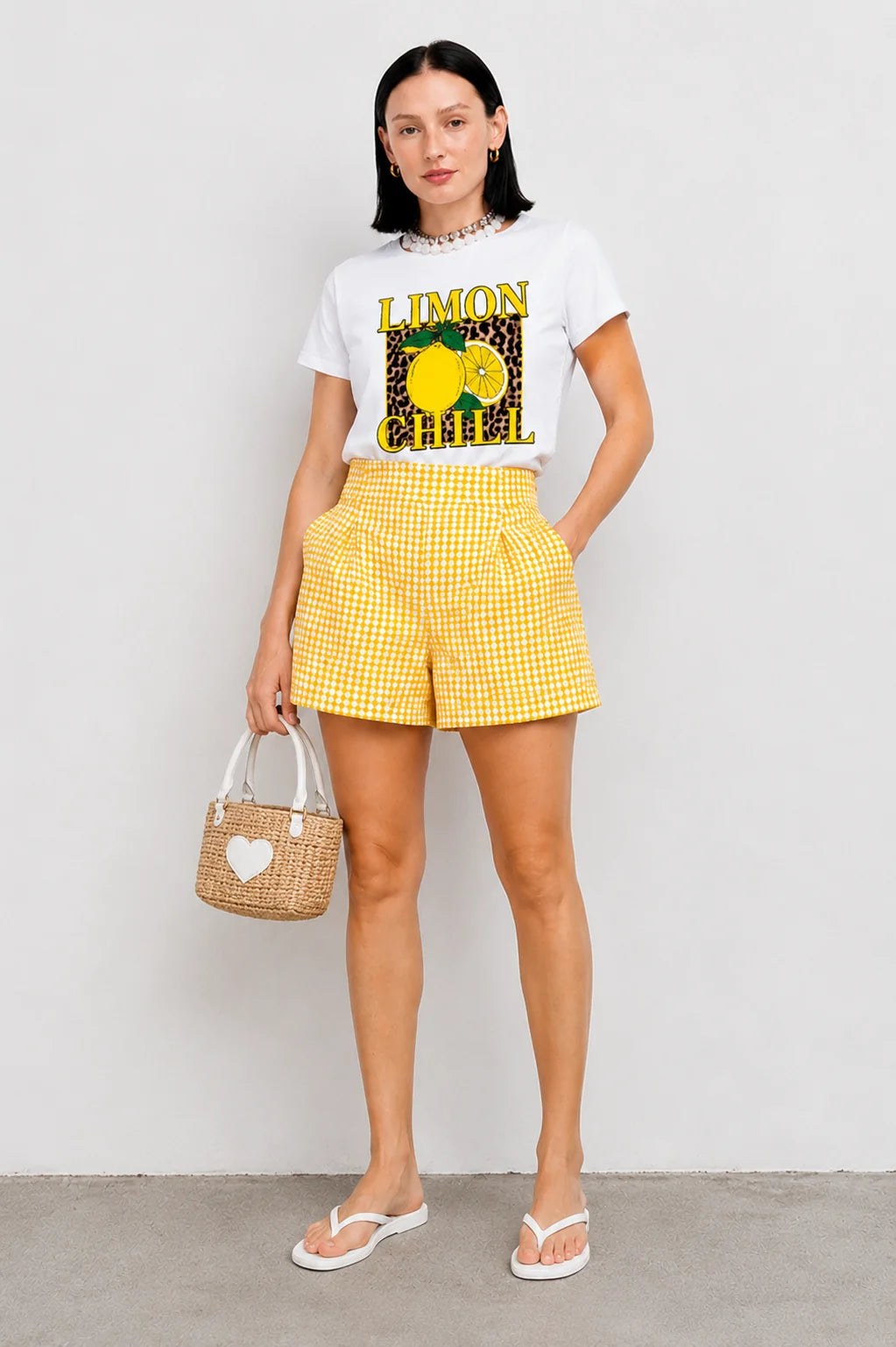 Short femme vichy