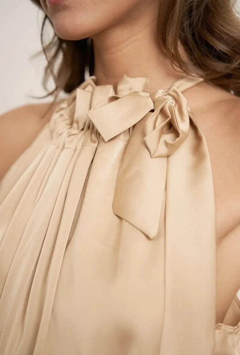 Top satin doré Elisabeth 