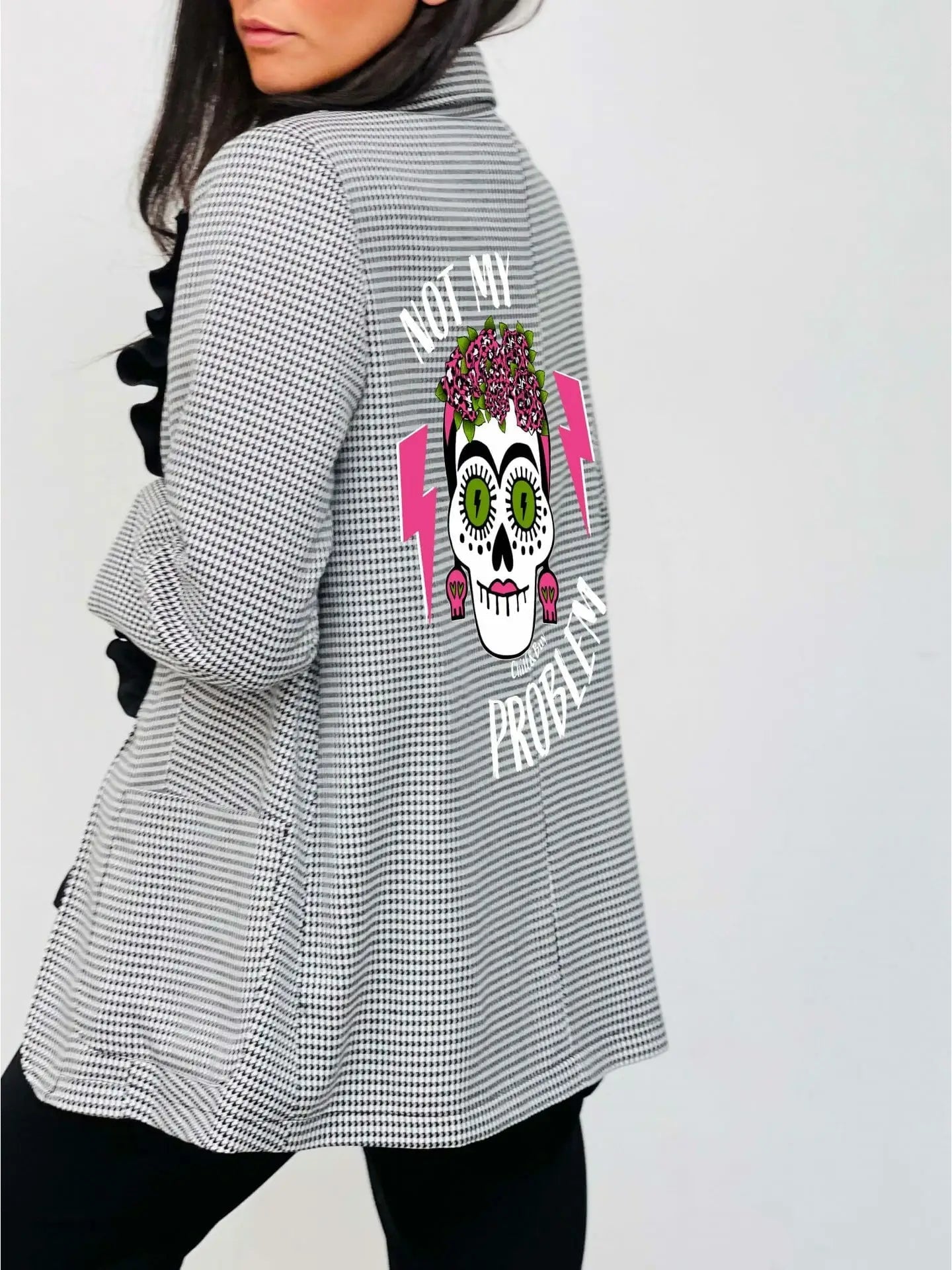 Blazer pied - de - poule "Katryna" – Élégance et Originalité - La boutique de Nannye