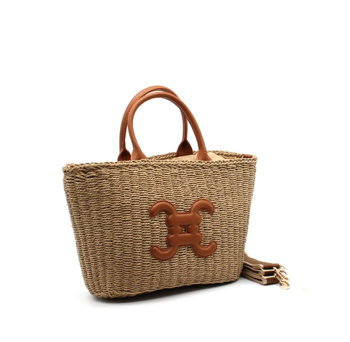 Cabas en osier et cuir dupe Céline - La boutique de Nannye