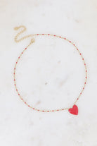 Collier Chaîne Cristobal Cœur en Résine - La boutique de Nannye