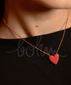Collier Chaîne Cristobal Cœur en Résine - La boutique de Nannye
