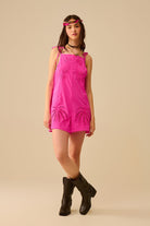 Q2 Combinaison palmier brodée rose