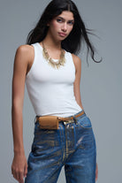 Q2 Débardeur de base en tricot super doux crème