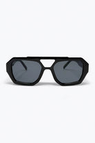 Q2 Lunettes de soleil à monture géométrique noire pour femmes