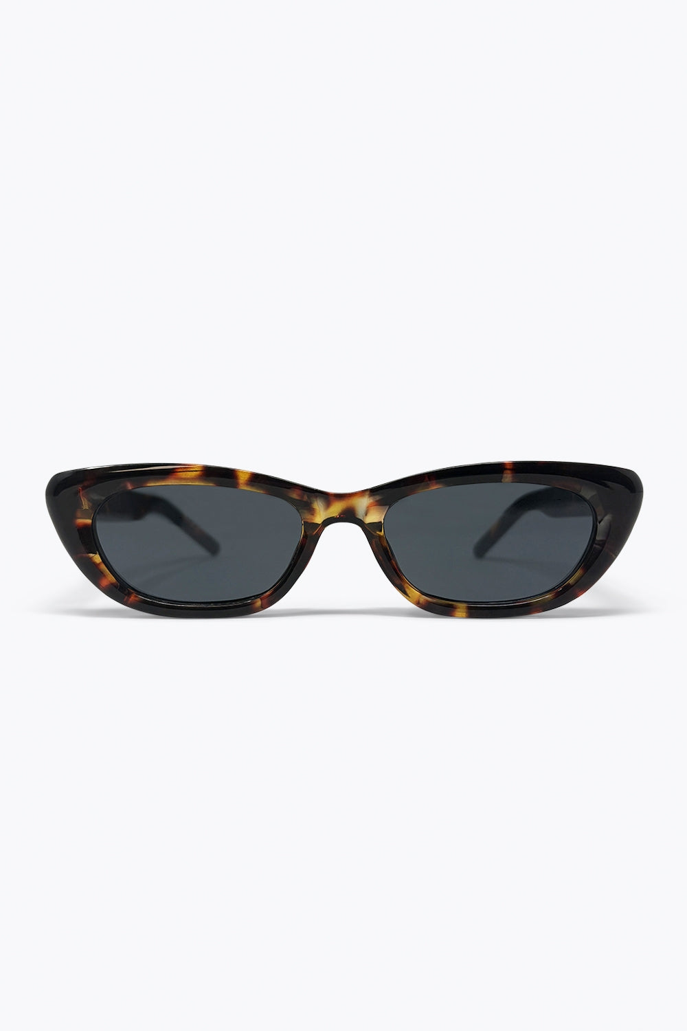 Q2 Lunettes de soleil œil de chat en acétate écaille de tortue multicolore