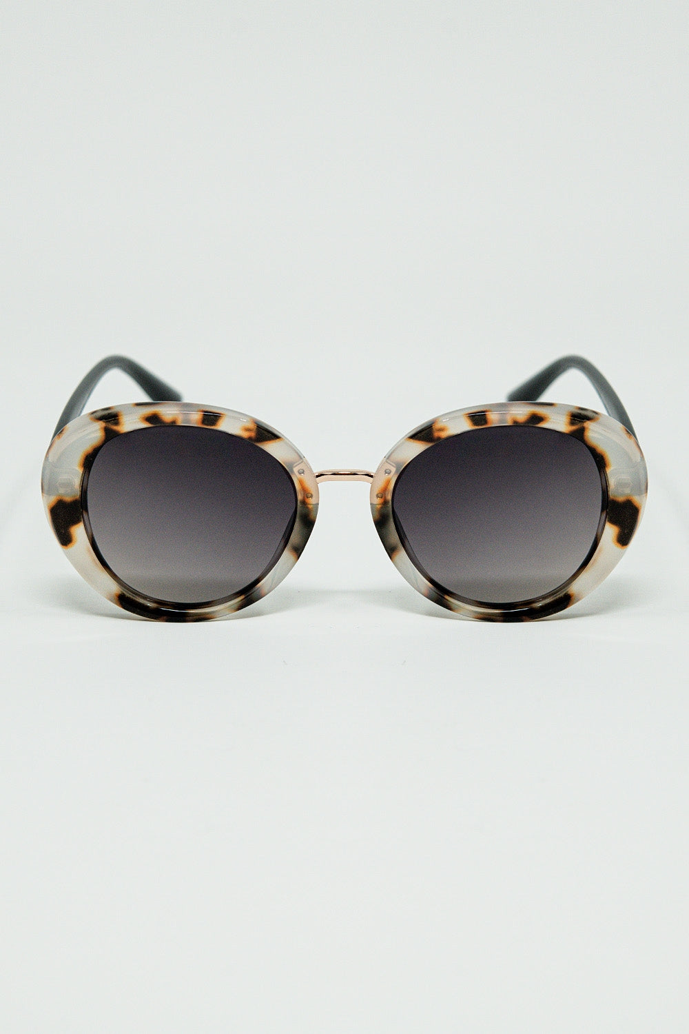 Q2 Lunettes de soleil ovales Sunset Spot Beige