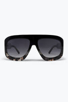 Q2 Lunettes de soleil oversize avec monture écaille noire et verres dégradés