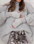 Mitaine en laine douce avec sequins scintillants – Élégance discrète au bout des doigts - La boutique de Nannye