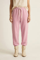 Q2 Pantalon de jogging à cordon de serrage coupe décontractée en rose