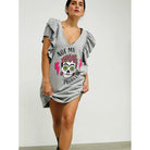Robe à col en V à double volants Katrina Rayo - La boutique de Nannye