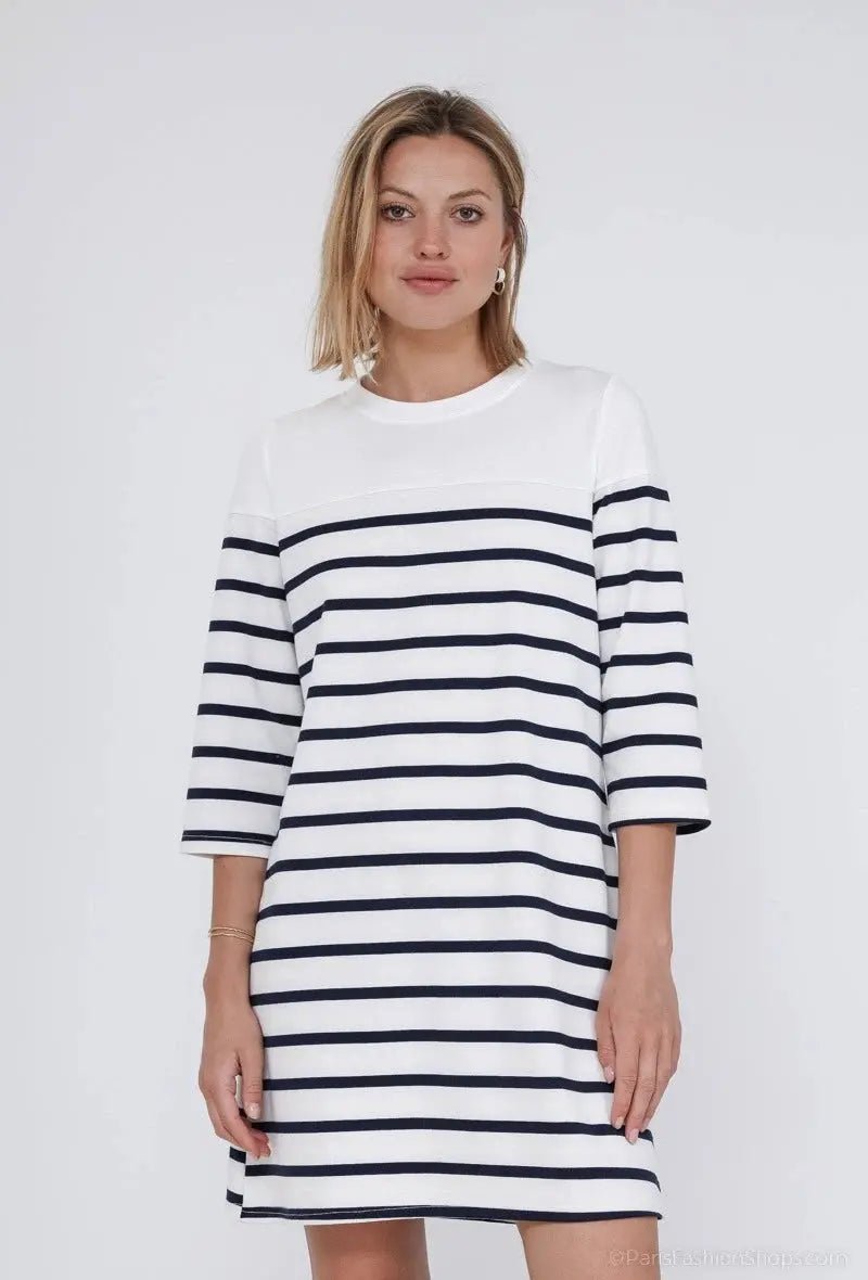 Robe rayée marine Natacha - La boutique de Nannye