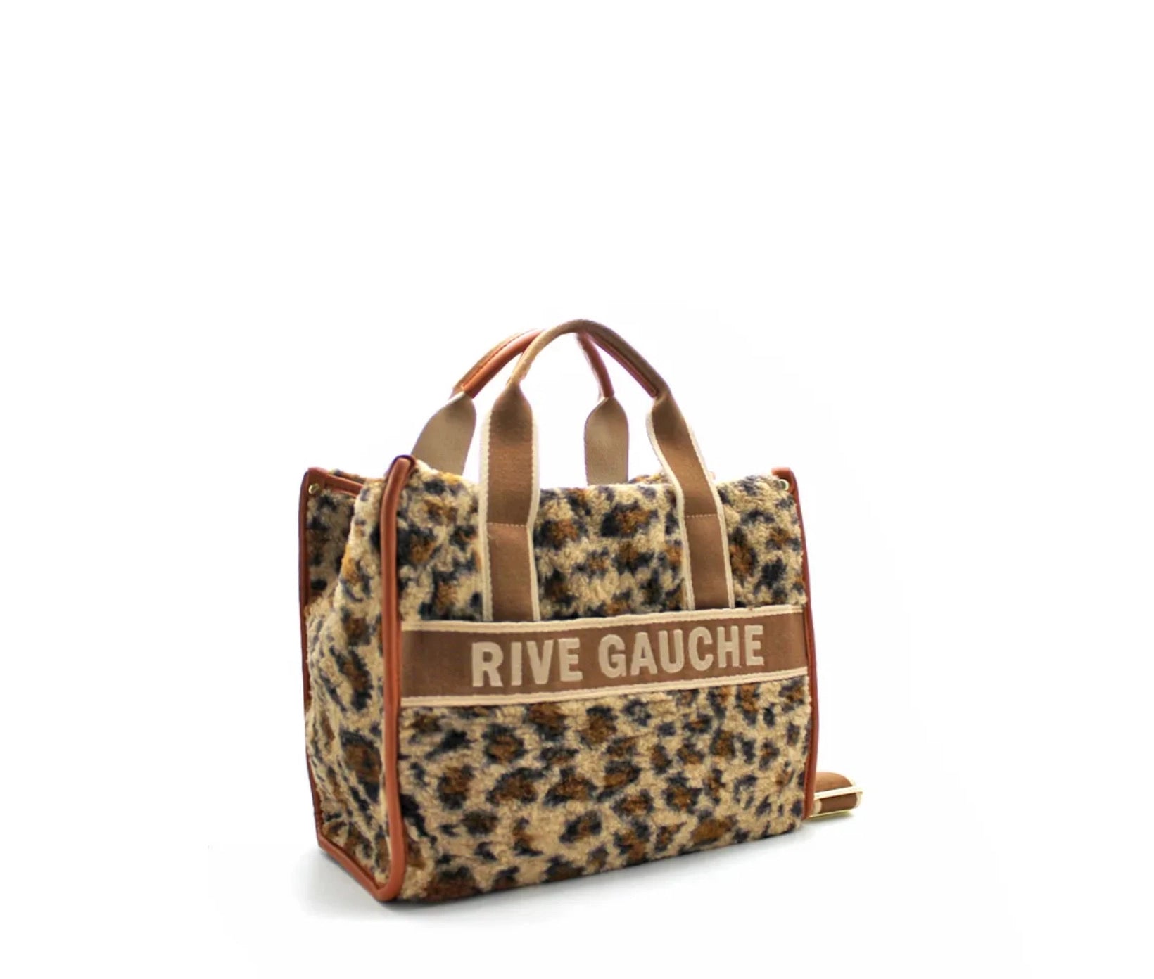 Sac Rive Gauche Effet Moumoute Imprimé Léopard - Élégance et Style Urbain - La boutique de Nannye
