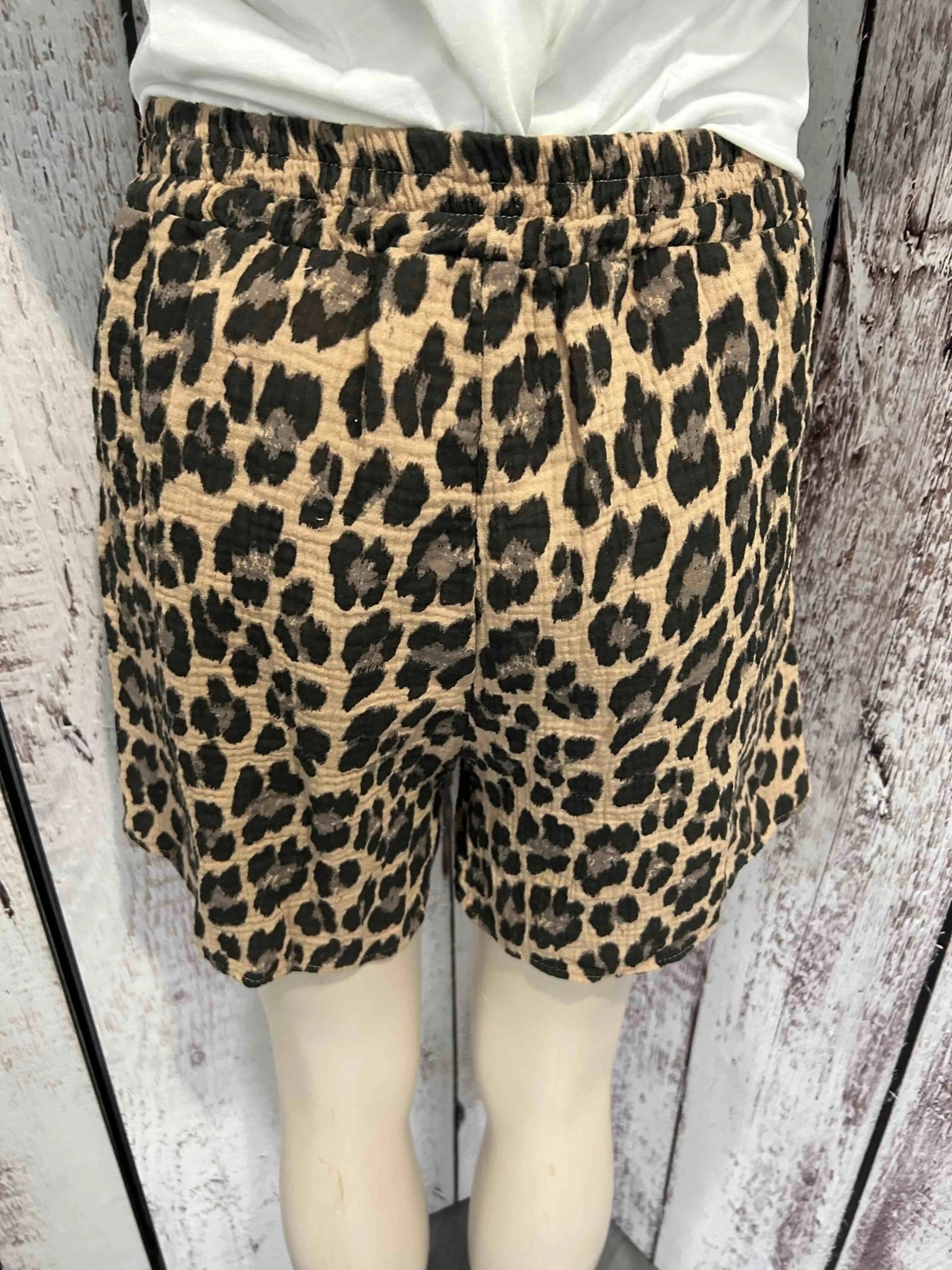 Short léopard gaze de coton - La boutique de Nannye