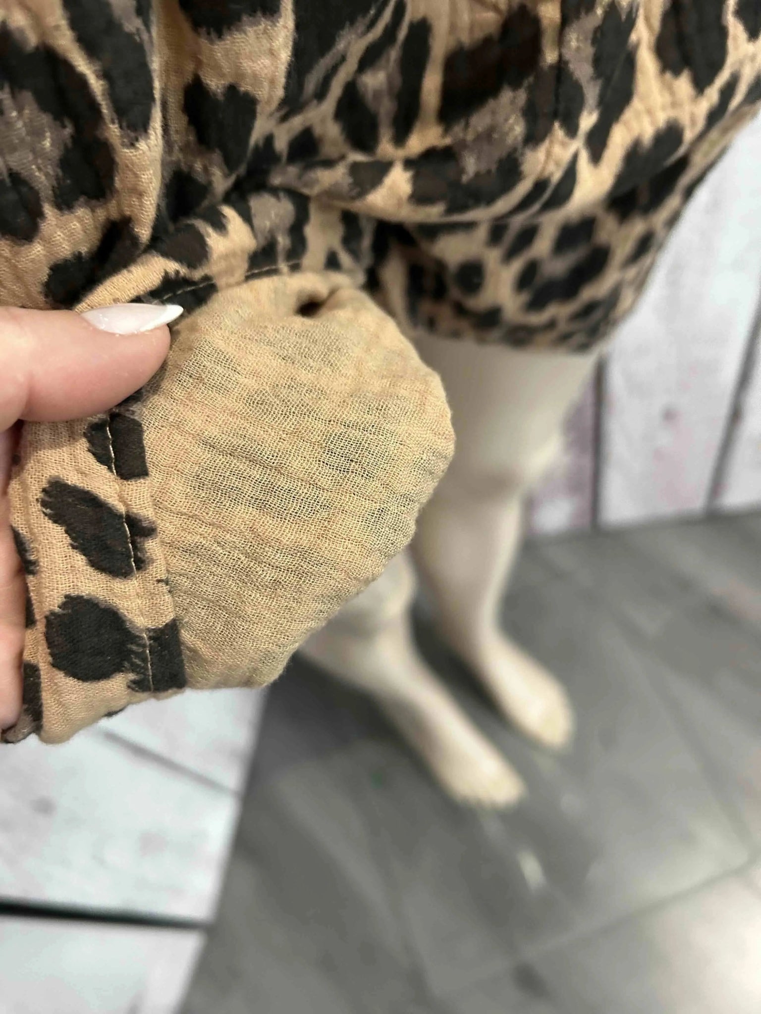 Short léopard gaze de coton - La boutique de Nannye