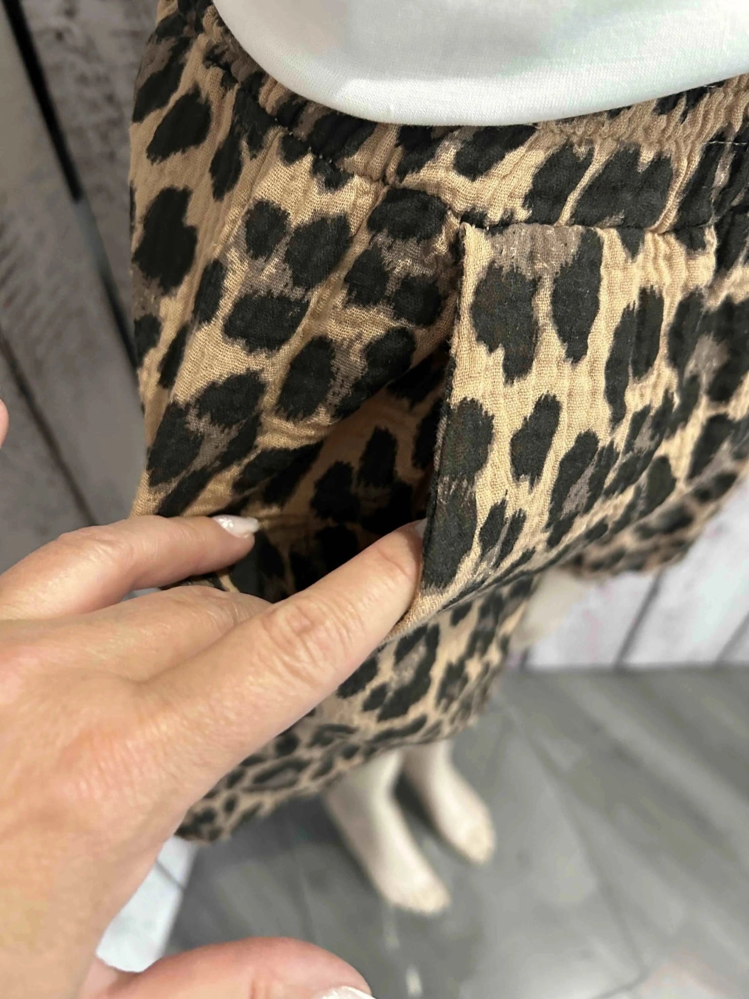 Short léopard gaze de coton - La boutique de Nannye