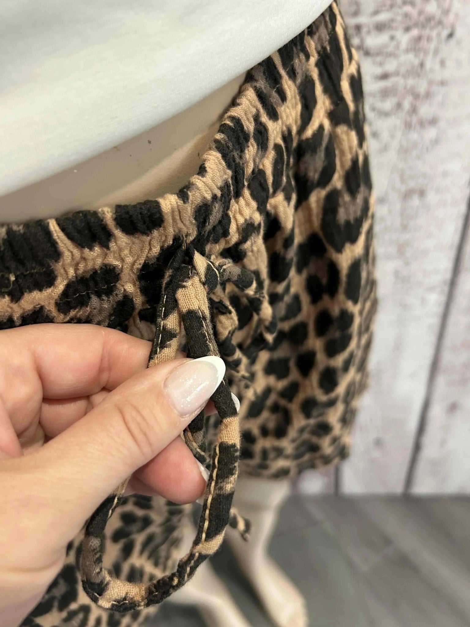 Short léopard gaze de coton - La boutique de Nannye