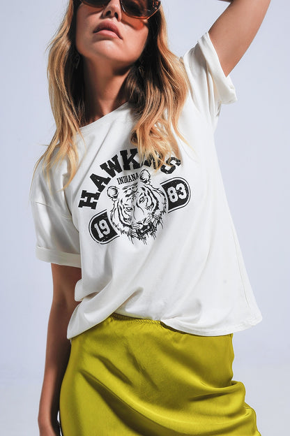 T-shirt à manches courtes et motif tigre Hawkins 